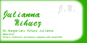 julianna mihucz business card